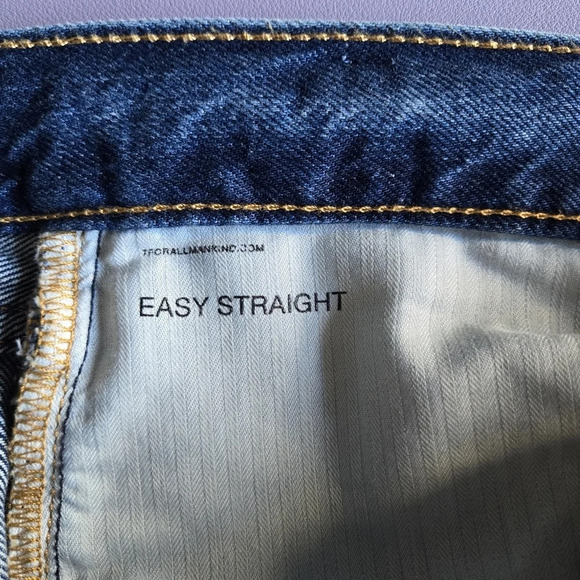 7 For All Mankind Blue Easy Straight Distressed Denim Jeans Size 28 - Picture 8 of 14